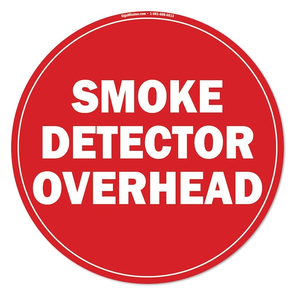 Smoke Detector Overhead 16in Non-Slip Floor Marker, 12PK, 16 in L, 16 in H, FD-2-C-16-12PK-99888